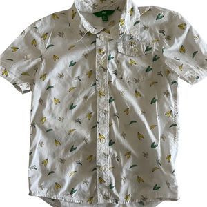 Boys DIP BANANA SHIRT button down short sleeves sz L (12/14) in excellent